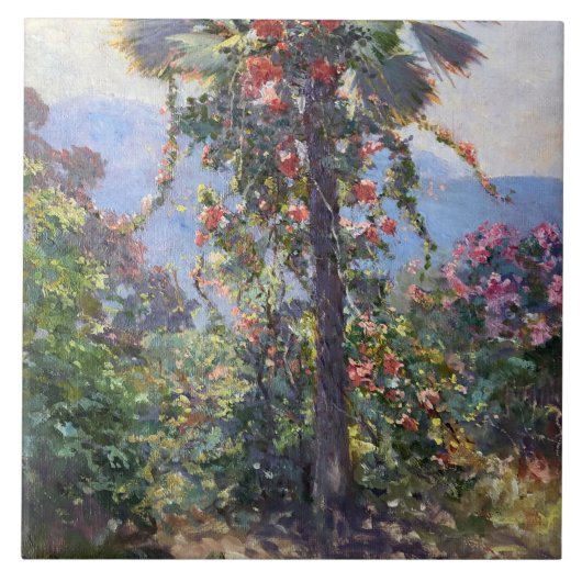 Abbott Fuller Graves Blühende Weinberge auf Palme  Fliese (Vorderseite)