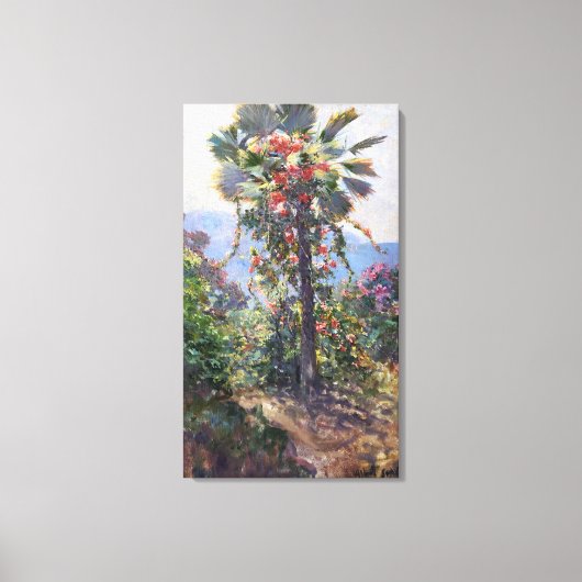 Abbott Fuller Graves Blühende Weinberge auf Palme Leinwanddruck (Vorderseite)