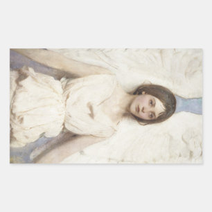 Abbott Handerson Thayer - Angel Rechteckiger Aufkleber
