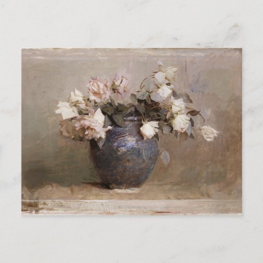 Abbott Handerson Thayer Rose Still Life Blume Postkarte (Vorderseite)