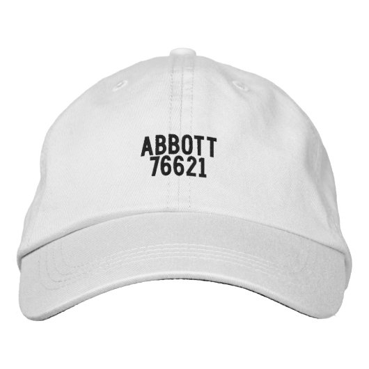 Abbott TEXAS Hat Bestickte Baseballkappe (Vorderseite)