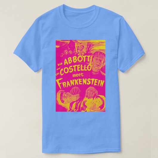 Abbott und Costello treffen auf rosa Variante T-Shirt (Design vorne)
