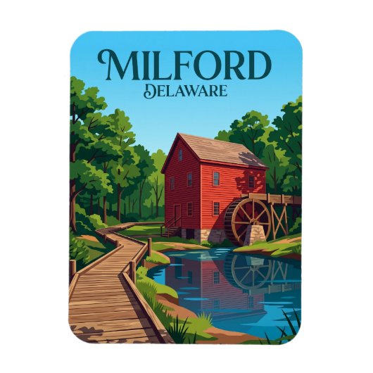 Abbott's Mill Naturzentrum USA Magnet (Vertikal)