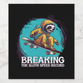 Abbrechen der Schlägergeschwindigkeit Weinetikett (Einzelnes Label)