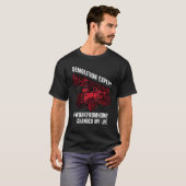 Abbruchexperte mit Bagger und Kran auf der T-Shirt (Vorne ganz)