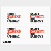 Abbruchfaschist nicht Rainbows Rechteckiger Aufkleber (Blatt)