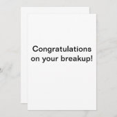 Abbruchkarte. Dankeskarte (Vorne/Hinten)