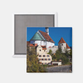 Abby am Lech River Magnet (Vorderseite/Rückseite)