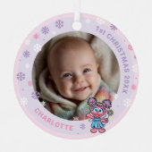 Abby Cadabby Baby's 1st Christmas Photo Metal Orna Ornament Aus Metall (Vorderseite)