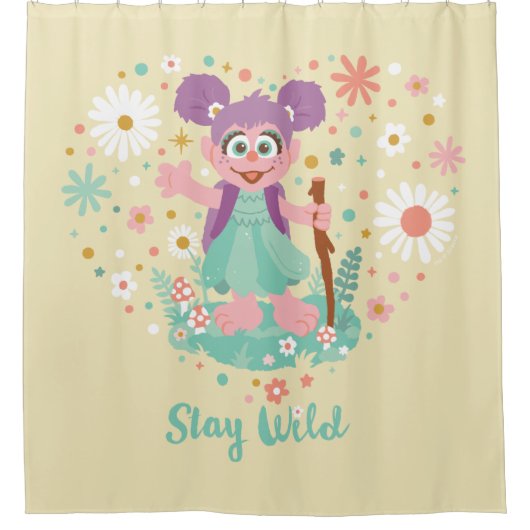 Abby Cadabby | Bleibe wild Duschvorhang (Vorderseite)