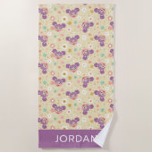 Abby Cadabby | BLUME | Name hinzufügen Strandtuch (Vorderseite)