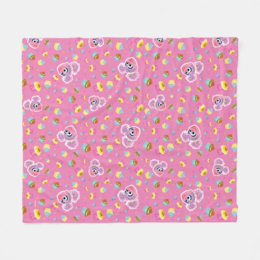 Abby Cadabby Cupcake Party Pattern Fleecedecke (Vorderseite (Horizontal))