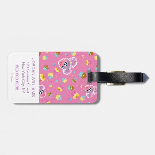 Abby Cadabby Cupcake Party Pattern Gepäckanhänger (Rückseite horizontal)