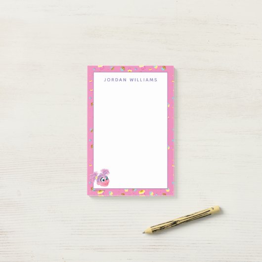 Abby Cadabby Cupcake Party Pattern Post-it Klebezettel (Auf Schreibtisch)