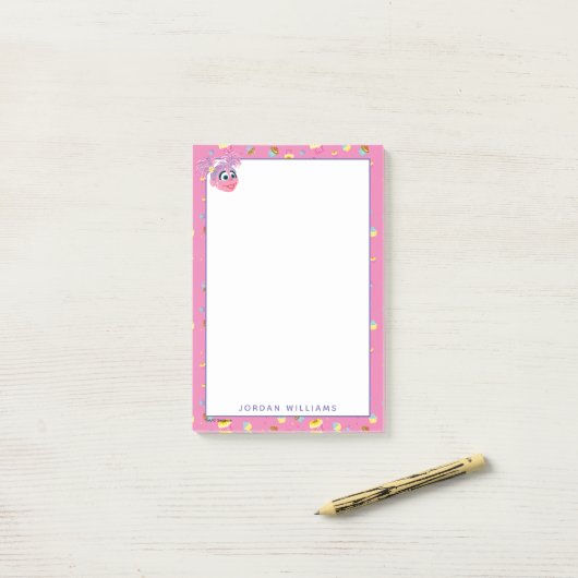 Abby Cadabby Cupcake Party Pattern Post-it Klebezettel (Auf Schreibtisch)