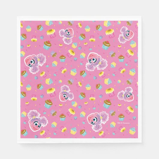 Abby Cadabby Cupcake Party Pattern Serviette (Vorderseite)