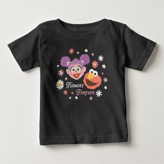 Abby Cadabby & Elmo | Blume für immer Baby T-shirt (Vorderseite)