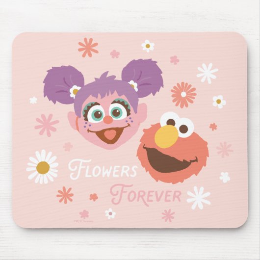 Abby Cadabby & Elmo | Blume für immer Mousepad (Vorne)