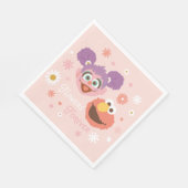 Abby Cadabby & Elmo | Blume für immer Serviette (Ecke)