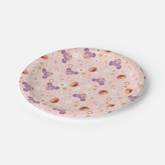 Abby Cadabby & Elmo | Waldmuster Pappteller (Schrägansicht)