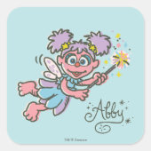 Abby Cadabby Flying Quadratischer Aufkleber (Vorderseite)