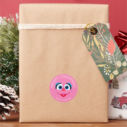 Abby Cadabby Frohe Weihnachtsgeschenke Tag Runder Aufkleber (Feiertag)