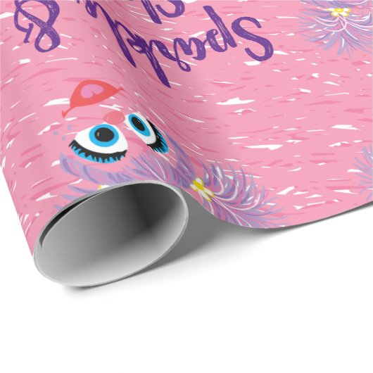 Abby Cadabby Fur Face Pattern Geschenkpapier (Rolleneckpunkt)