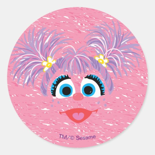 Abby Cadabby Fur Face Pattern Runder Aufkleber (Vorderseite)