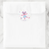 Abby Cadabby Glitzer-Muster Runder Aufkleber (Tasche)