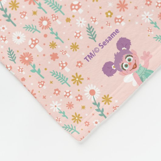 Abby Cadabby | Muster der Blume Holz Fleecedecke (Ecke)