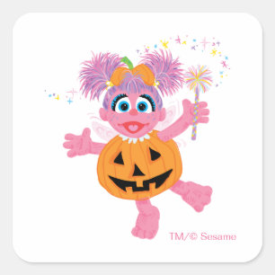 Abby Cadabby   Niedlich als Pumpkin Quadratischer Aufkleber