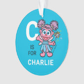 Abby Cadabby | Personalisierter Name mit Foto Ornament (Vorderseite)