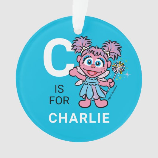 Abby Cadabby | Personalisierter Name mit Foto Ornament (Vorderseite)