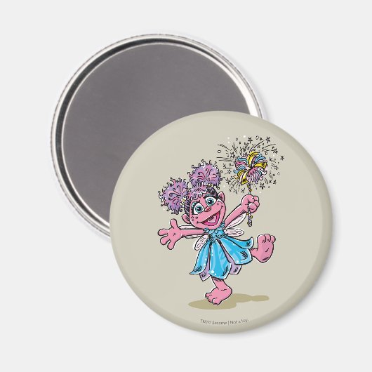 Abby Cadabby Retro Art Magnet (Vorderseite/Rückseite)