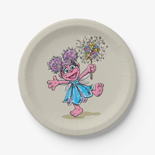 Abby Cadabby Retro Art Pappteller (Vorderseite)