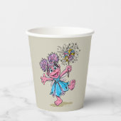 Abby Cadabby Retro-Kunst Pappbecher (Vorderseite)