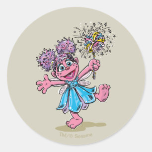 Abby Cadabby Retro-Kunst Runder Aufkleber