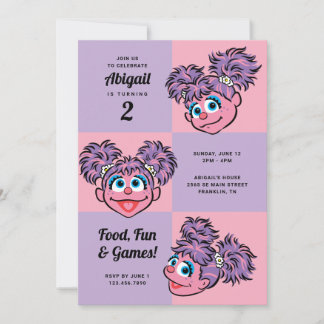 Abby Cadabby | Rosa und Lila Mädchen Geburtstag Einladung