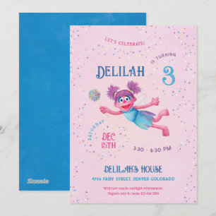 Abby Cadabby Sesamstraße Geburtstagsfeier Einladung