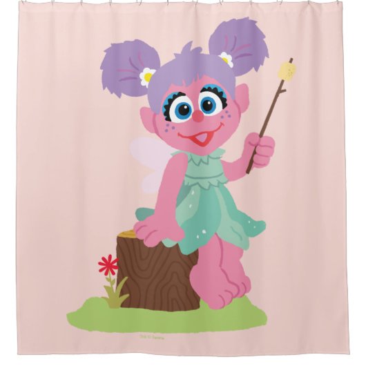 Abby Cadabby Toasting Marshmallows Duschvorhang (Vorderseite)