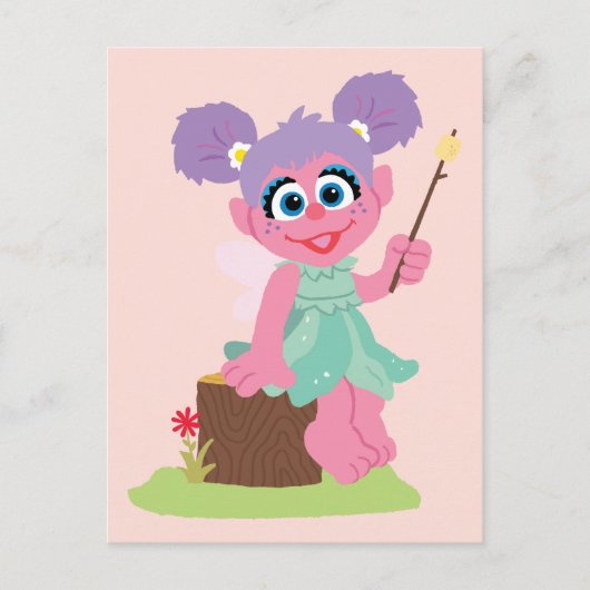 Abby Cadabby Toasting Marshmallows Postkarte (Vorderseite)