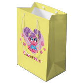Abby Cadabby Valentine Hearts Graphic Mittlere Geschenktüte (Rückseite Schrägansicht)