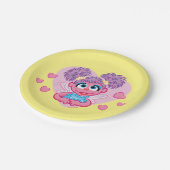 Abby Cadabby Valentine Hearts Graphic Pappteller (Schrägansicht)