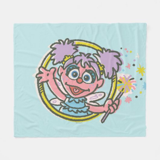Abby Cadabby Vintage Fleecedecke (Vorderseite (Horizontal))