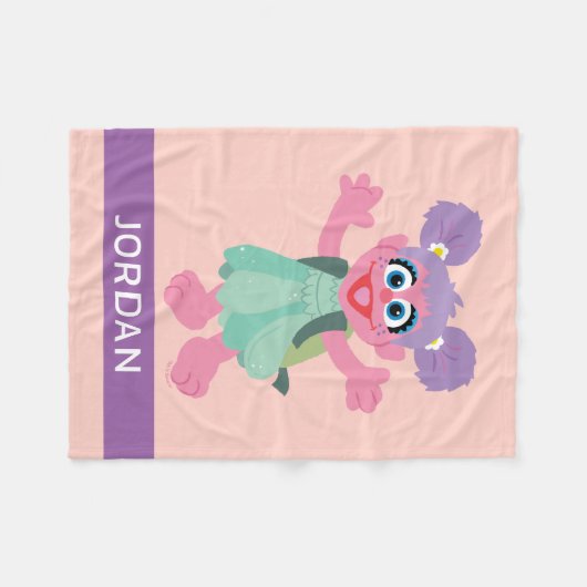 Abby Cadabby Woodland | Name hinzufügen Fleecedecke (Vorderseite (Horizontal))