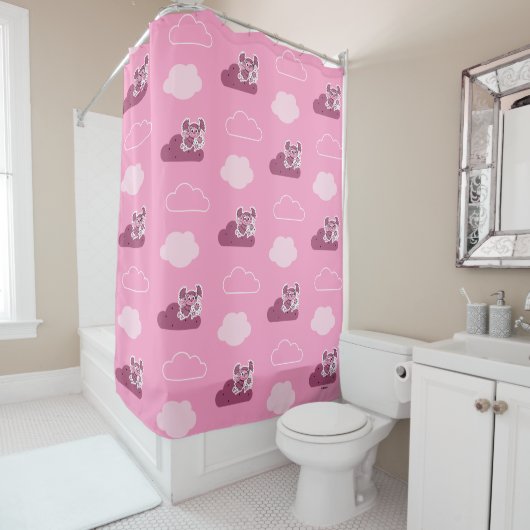Abby Doodley Cloud Pattern Duschvorhang (Beispiel)