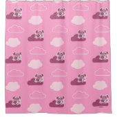 Abby Doodley Cloud Pattern Duschvorhang (Vorderseite)