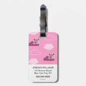 Abby Doodley Cloud Pattern Gepäckanhänger (Rückseite vertikal)