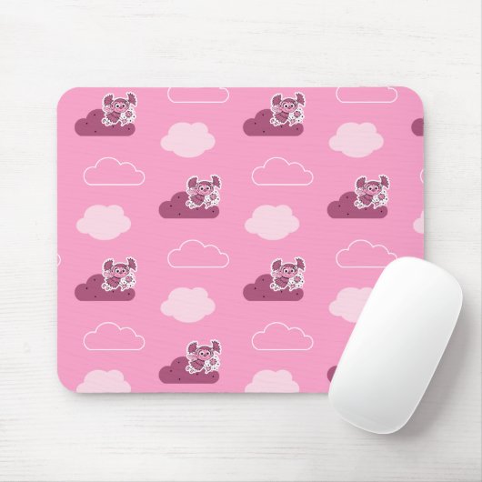 Abby Doodley Cloud Pattern Mousepad (Mit Mouse)