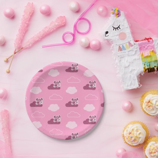 Abby Doodley Cloud Pattern Pappteller (Party)
